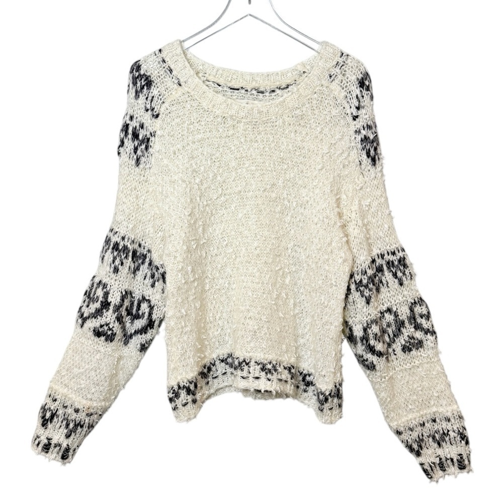 Anthropologie Pilcro Alpaca Blend Women’s Oversized Ivory Sweater Sz Small - Picture 2 of 16
